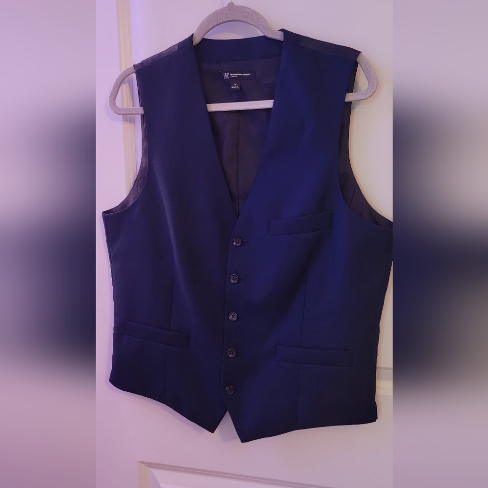 INC Men's Navy Blue Vest Size M